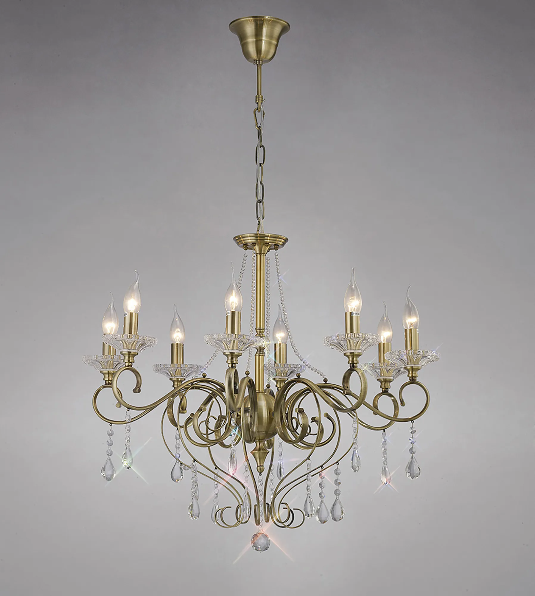 Libra Crystal Ceiling Lights Diyas Multi Arm Crystal Fittings